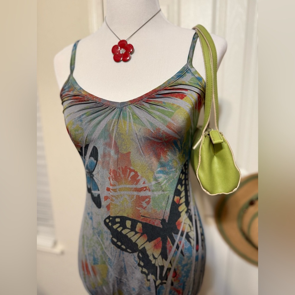 Charlotte russe sleeveless tunic with butterflies